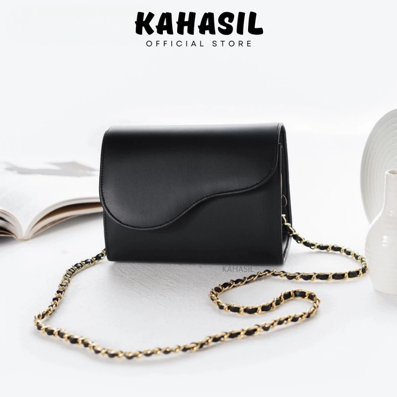 Product image KAHASIL - Tas Selempang Wanita Sling Bag Shoulder Bag Bahan Kulit PU Leather KHTS13 all variant Mocca